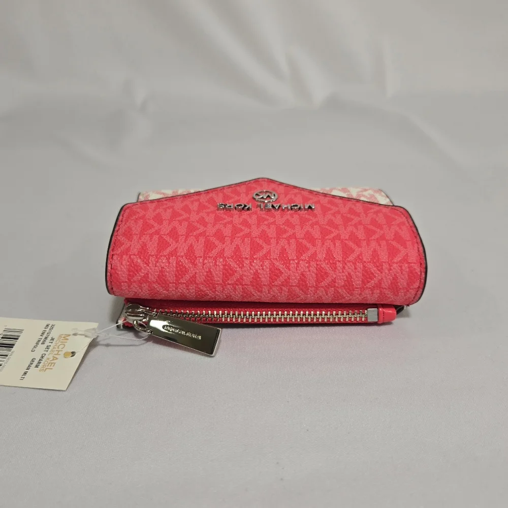 Michael Michael Kors Jet Set Charm Geran Multi MD ENV Trifold Leather Wallet